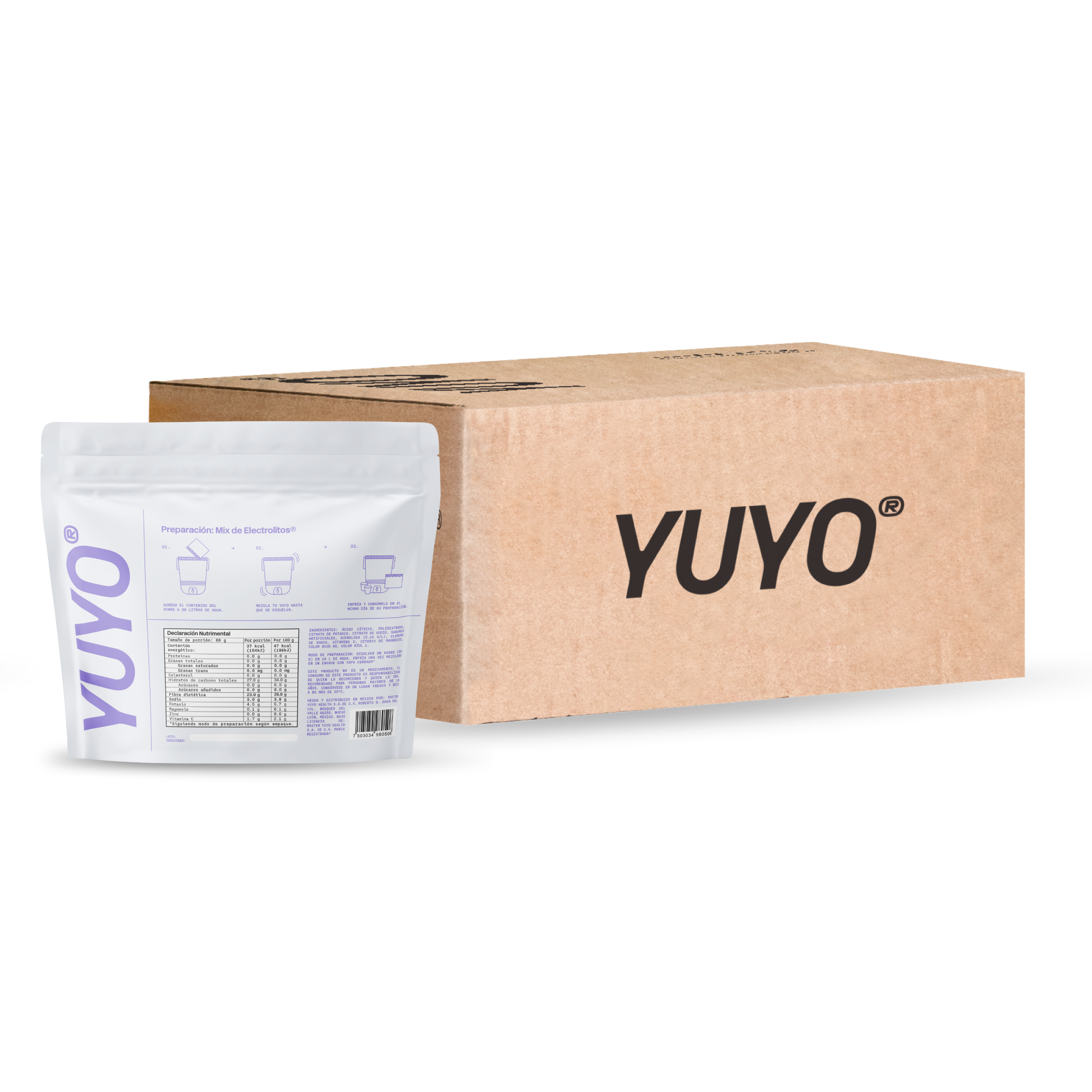 Mix de Electrolitos Industrial [20 Pack] Uva