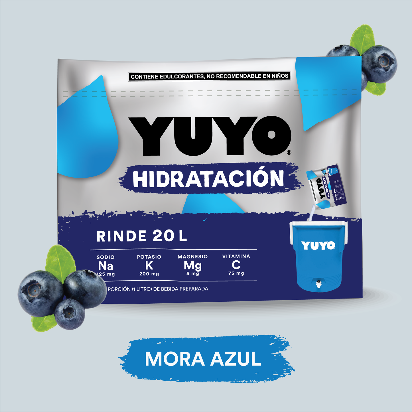 Corrugado 20 Pack Hidratación Empresarial Mora Azul