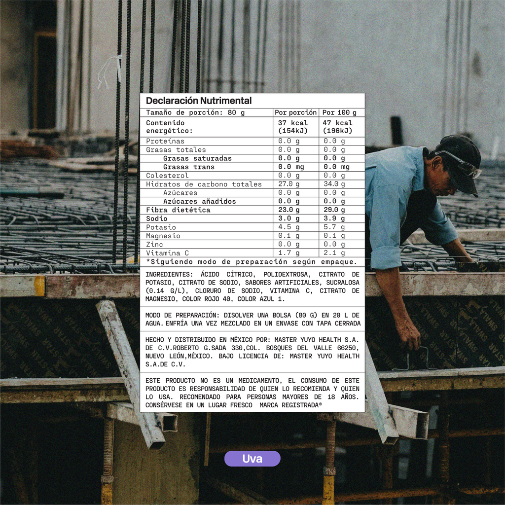 Mix de Electrolitos Industrial [20 Pack] Uva