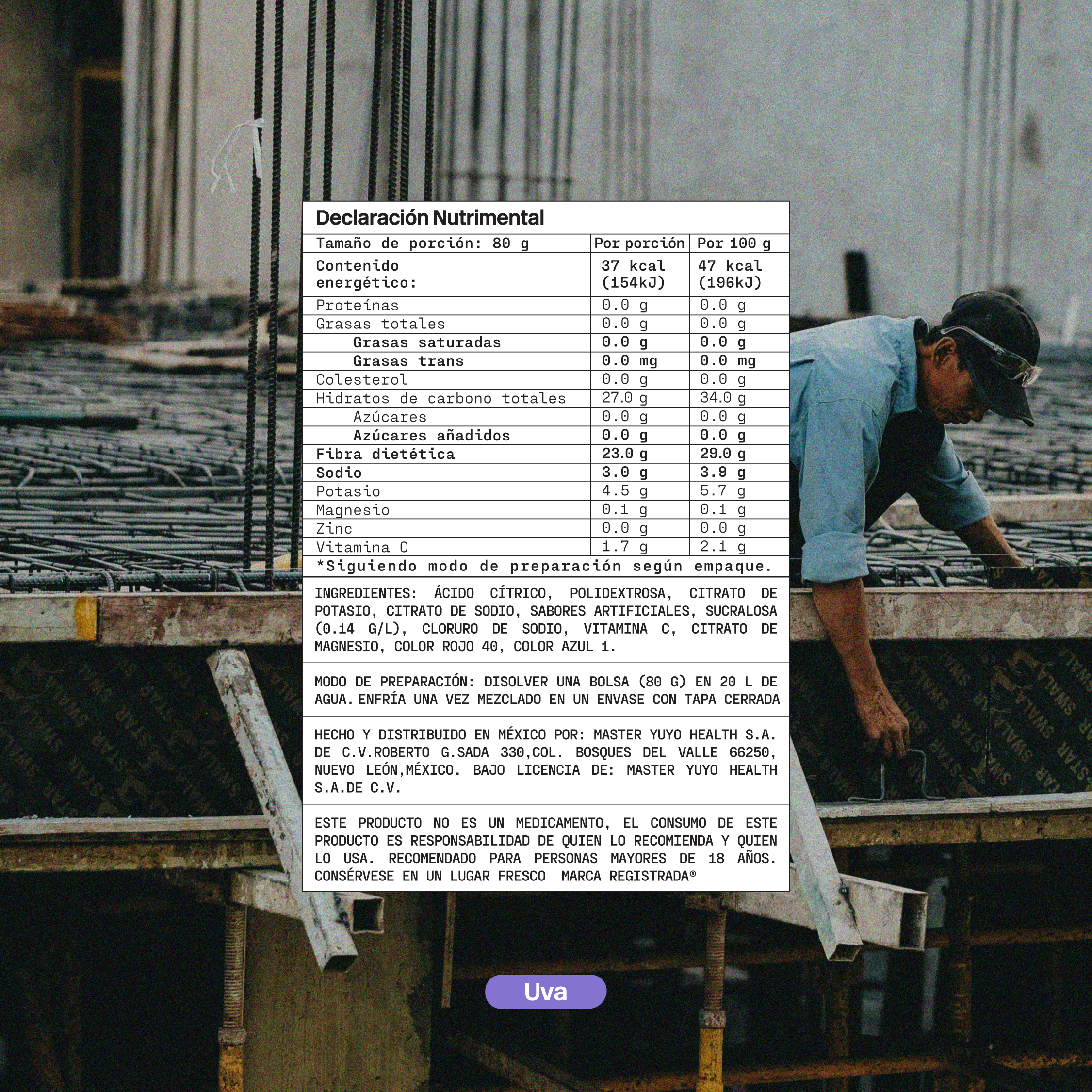 Mix de Electrolitos Industrial [20 Pack] Uva